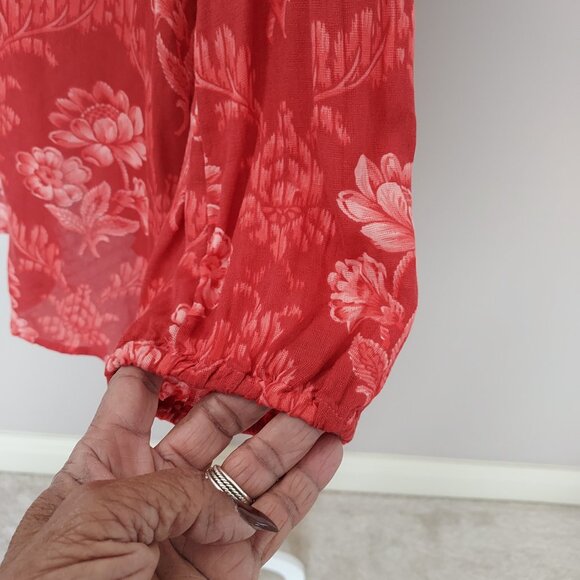 Anthropologie Akemi + Kin Coconino Floral Button Down Blouse Size Lg NWOT - Picture 3 of 11